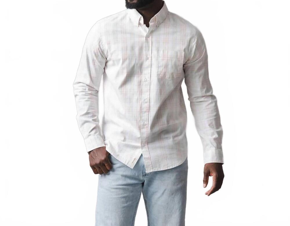 NEW HOPE & HENRY organic stretch poplin shirt in white